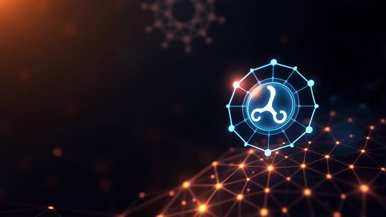 Abstract blockchain comparison of AVAX vs XRP, with an icon and subtle Indian tech patterns.