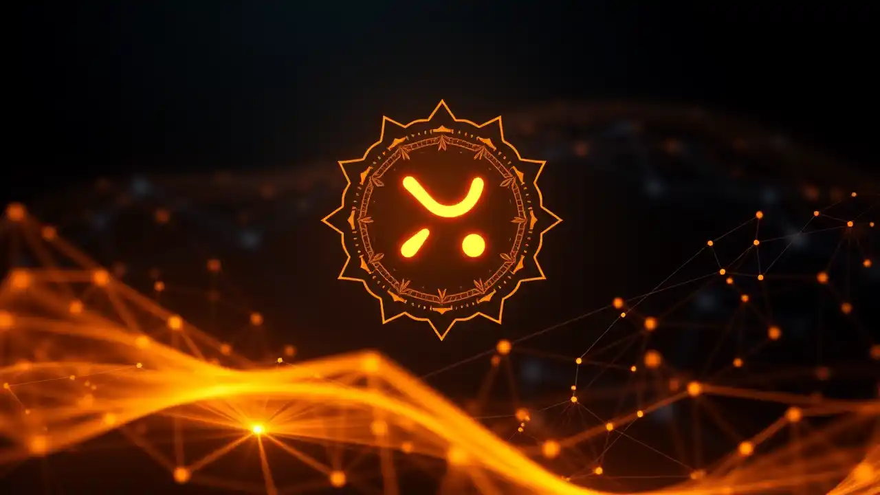 Abstract digital finance comparison: blockchain tech, crypto, with Indian patterns and a modern aesthetic.