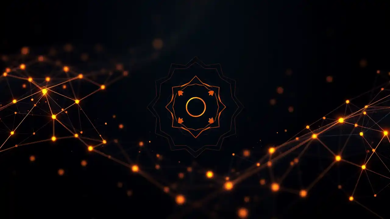 CHAINLINK vs XRP comparison: blockchain tech, digital finance, Indian-inspired patterns, abstract crypto icon.