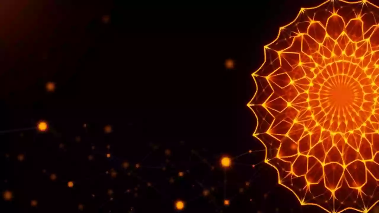 Modern XRP blockchain art with Indian hues, depicting real-time digital currency exchange.