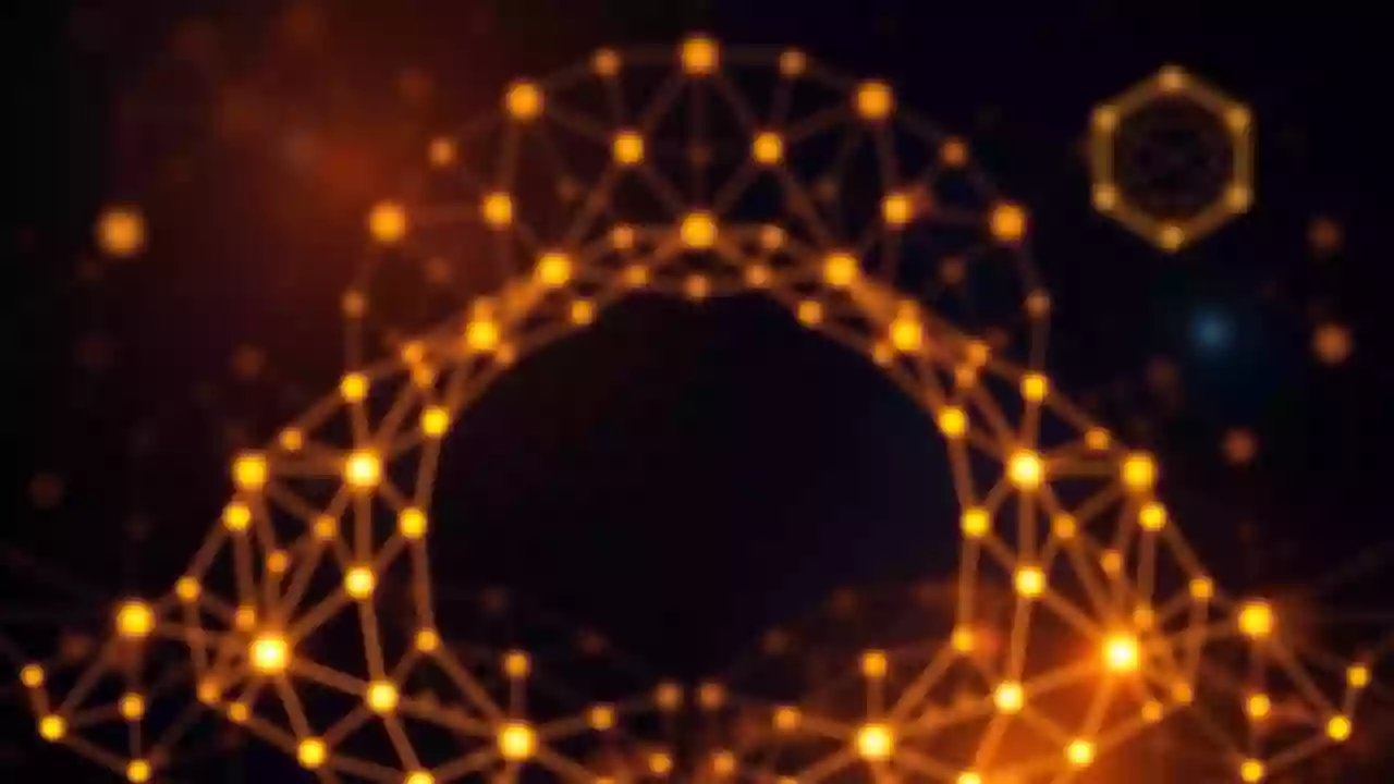 Abstract XRP icon representing digital finance and blockchain technology, with subtle Indian patterns.