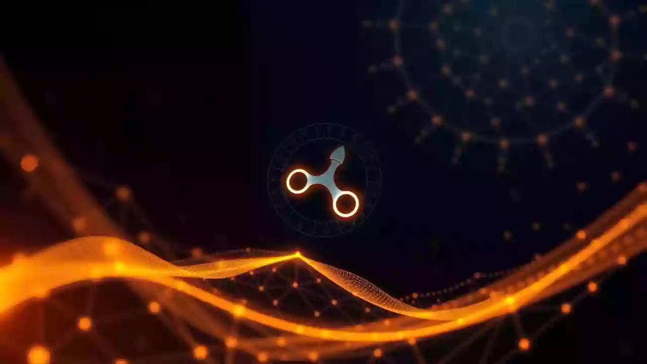 Real-time XRP/MXN price chart, blockchain tech, and digital finance with subtle Indian patterns.