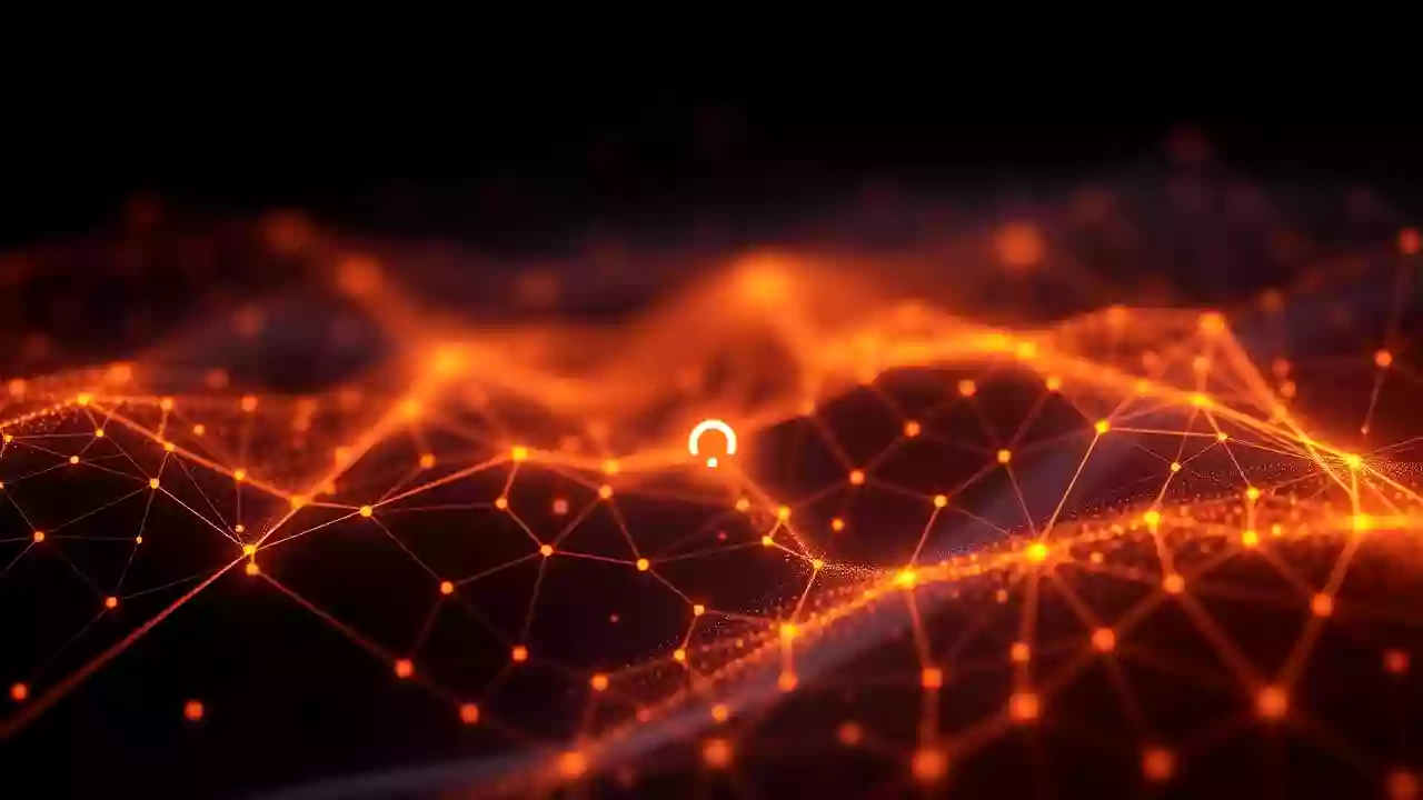 Abstract XRP icon, representing direct P2P blockchain finance with Indian-inspired colors.