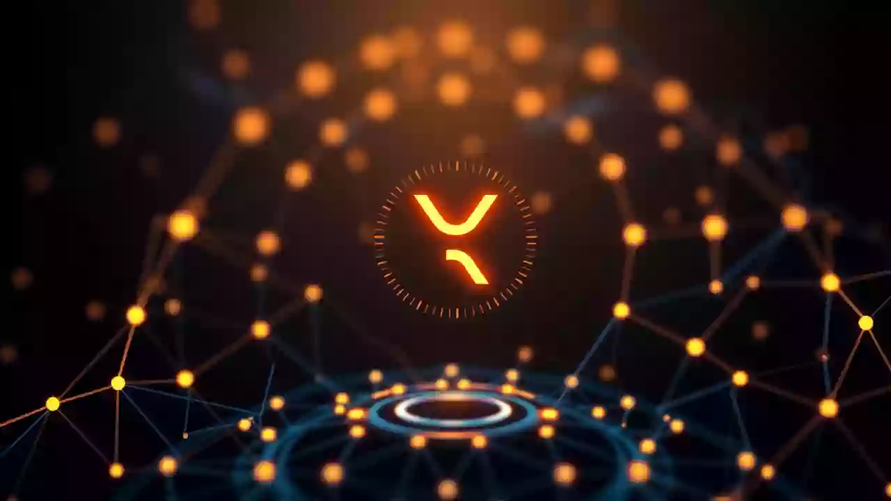 Abstract XRP icon, blockchain tech, digital finance, and Indian hues, representing regulatory landscape.