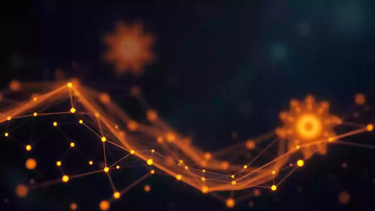 Vibrant, abstract blockchain chart with Indian patterns, detailing real-time XRP/SOL market data.