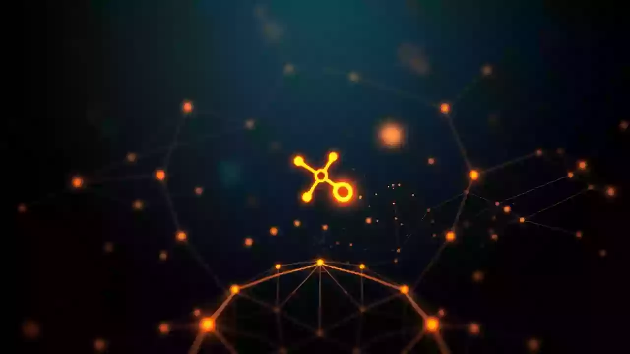 Abstract XRP icon in a vibrant, Indian-inspired design representing blockchain technology and digital finance.