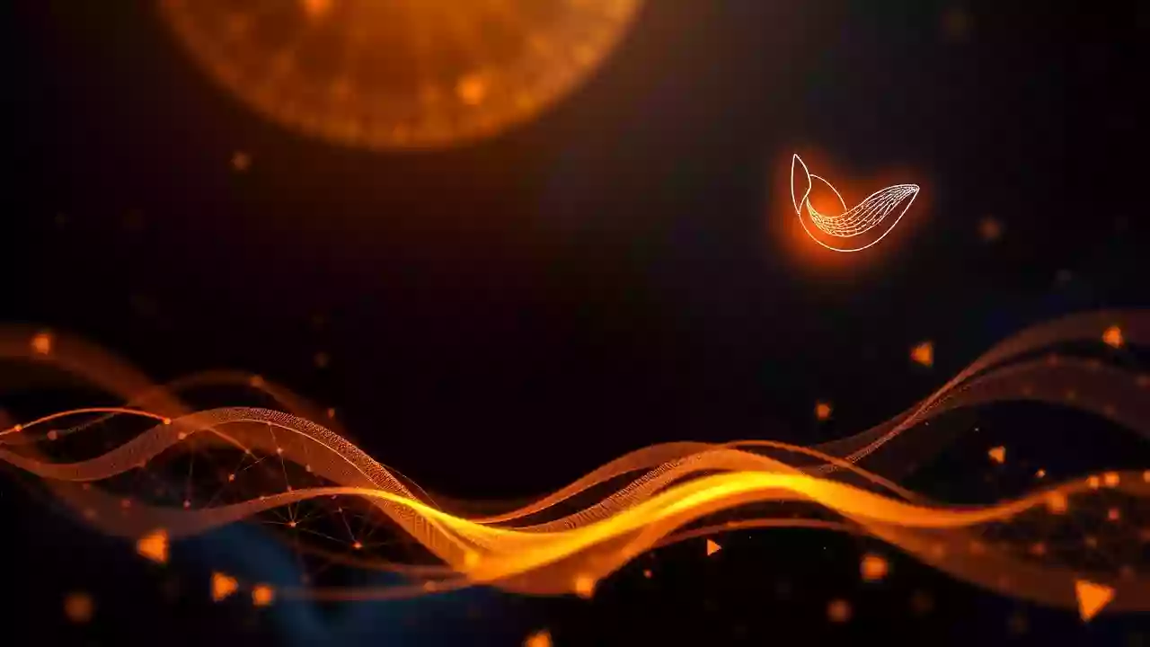 Indian-inspired digital art: abstract XRP icon, blockchain technology, and financial data trends.